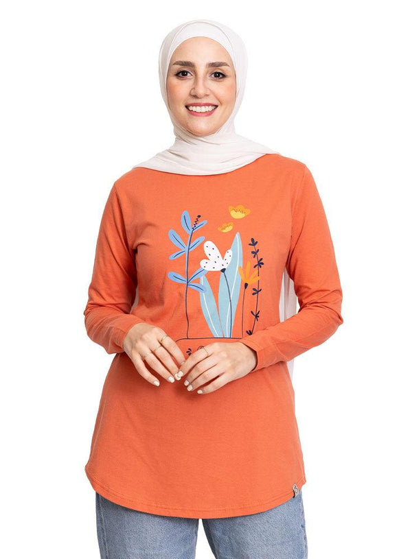 Copper Coin Printed Long - Sleeve Design 45 - Khotwh